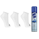 Kit Runner Básico - 1 Tripack de Meias Cano Curto e 1 Limpa Tenis Espuma Mágica
