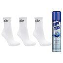Kit Runner Básico - 1 Tripack de Meias Cano Médio e 1 Limpa Tenis Espuma Mágica